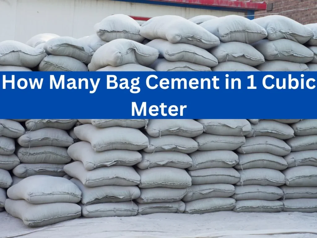 How Many Bag Cement in 1 Cubic Meter